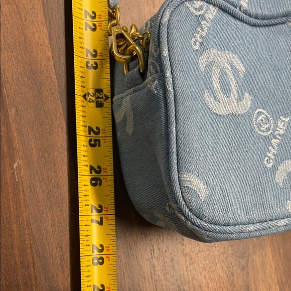 Chanel Beaute Makeup Denim Blue Crossbody Pouch Bag - Picture 16 of 16